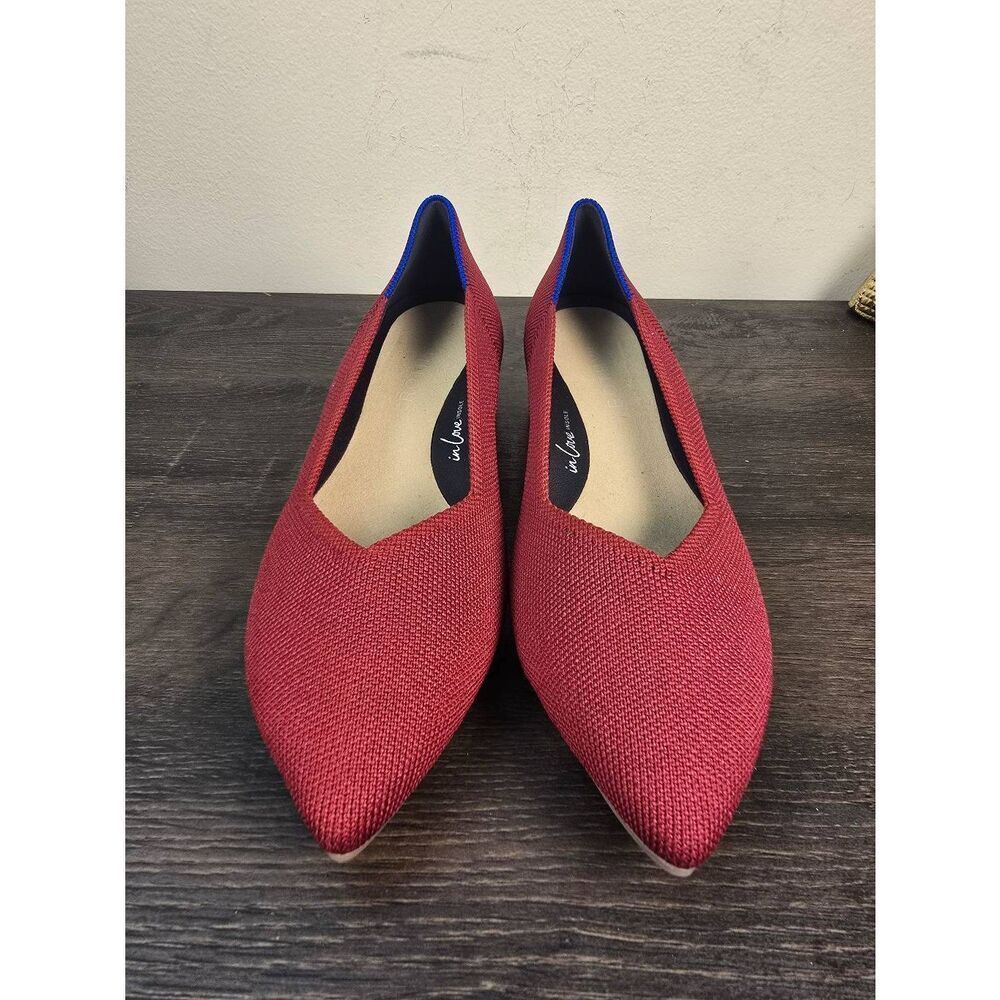 Rothy's Women's Burgundy Size 7 Block Heel Pointed Toe